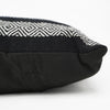 Hand-Woven Black & White Boho Moroccan Decorative Throw Pillow - 17x17